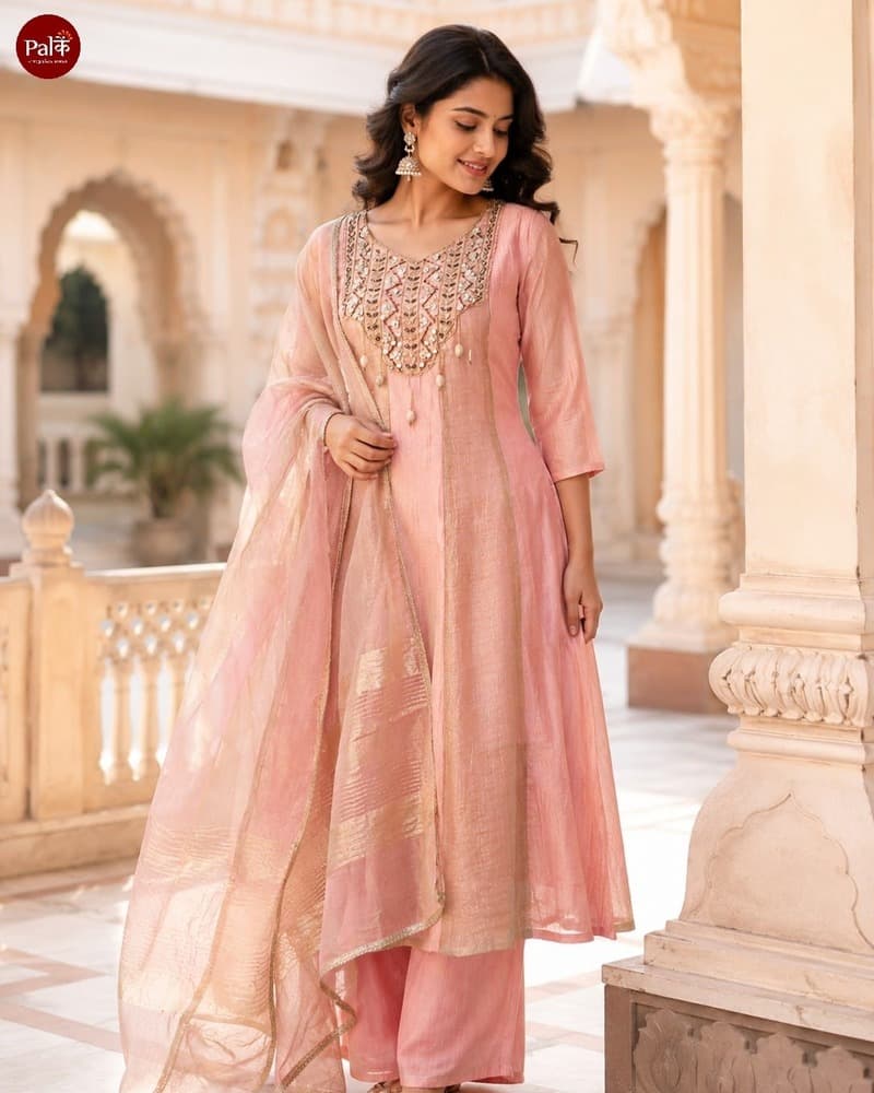 Glory Pink 002 Organza Festive Set — Full Silhouette